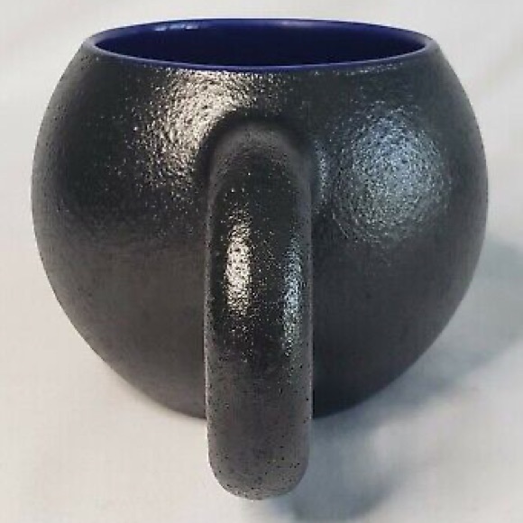 NWOB STARBUCKS BUB20 Black Blue Barrel Mug Cup Cannon Weight Lift Ball 12oz - Picture 4 of 7